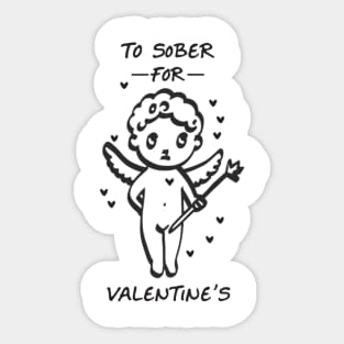 Cupid Too Sober For Valentine's Sticker